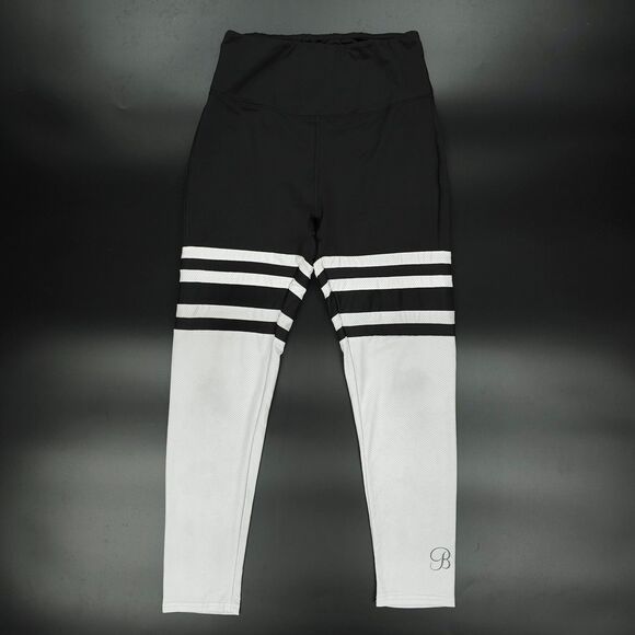 Bombshell Sportswear Pants - BOMBSHELL Sportswear Thigh High Sock Leggings Black and White Athletic Sporty